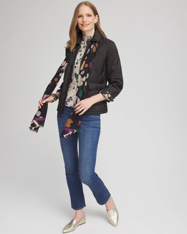 Faux Nylon Quilted Jacket - image 2
